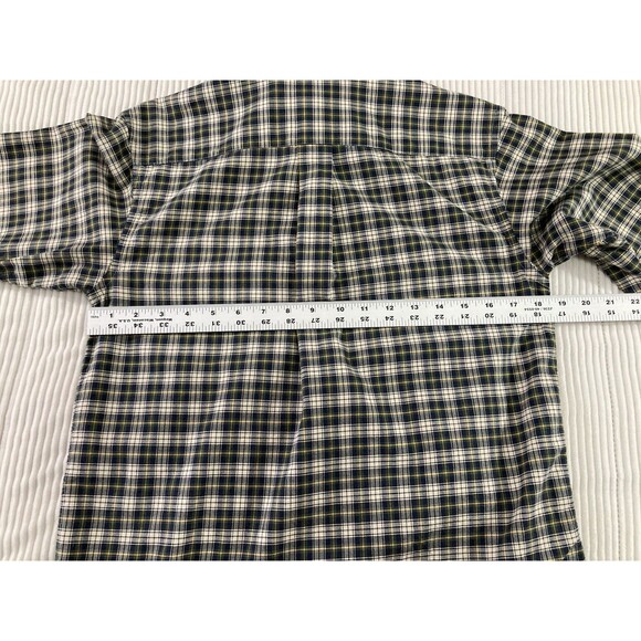 Ralph Lauren Boys L Green Blue Plaid Button Down Oxford Long Sleeve Preppy - Picture 5 of 6